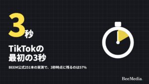 TikTokの最初の3秒で何割残る？BEEM公式251本の実測は57%。いちばん減る1〜2秒と、冒頭の直し方