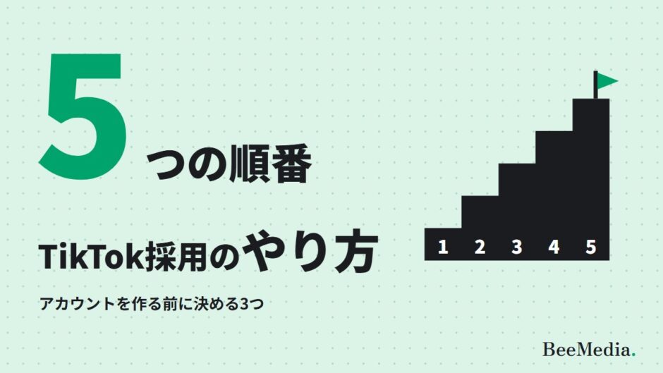 TikTok採用のやり方 5つの順番 アカウントを作る前に決める3つ